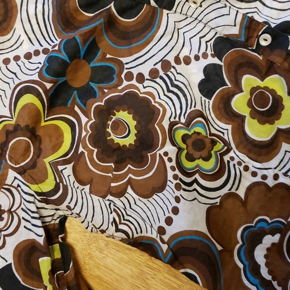 Lucky Brand mod print popover top sz M - Picture 3 of 3